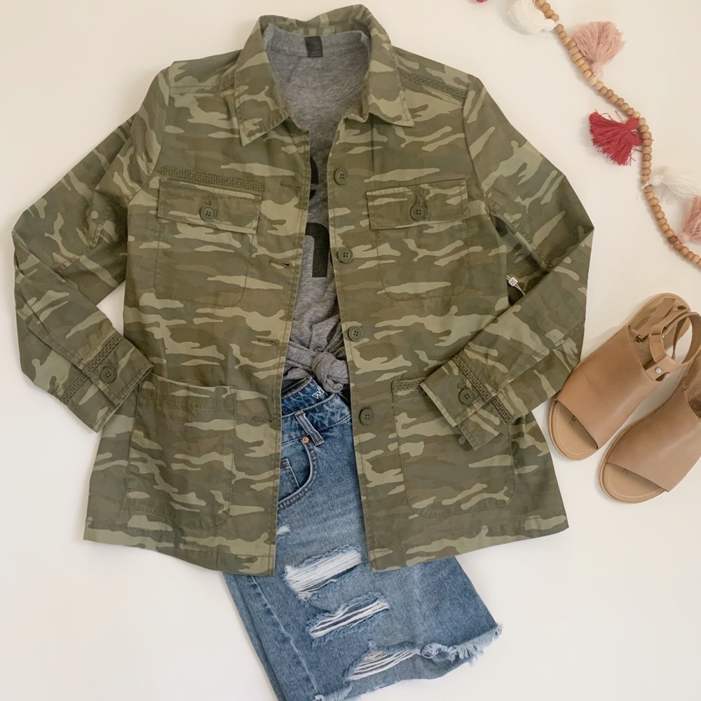 Caslon Camo Utility Jacket NWT Lightweight Cotton